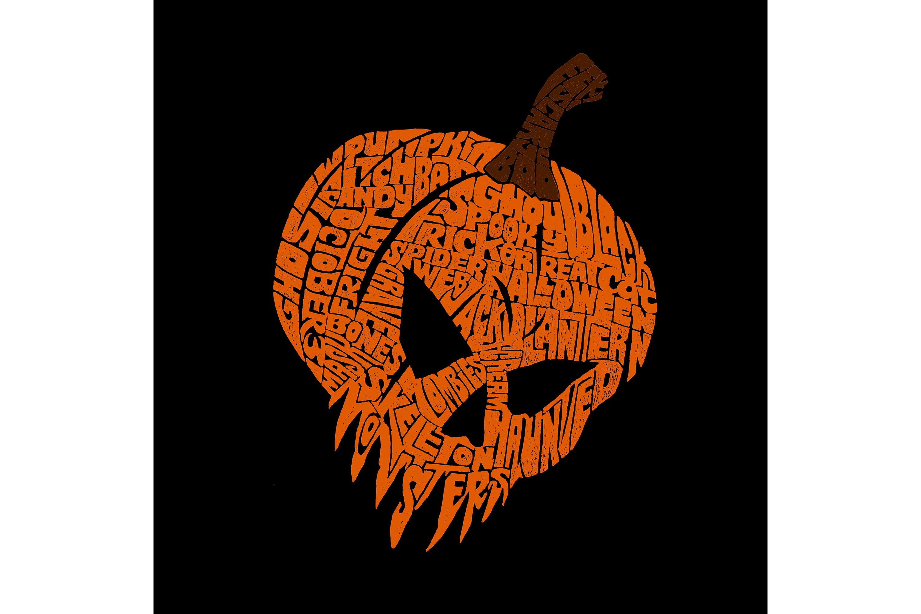 Evil Pumpkin - Womens Word Art Long Sleeve T-Shirt