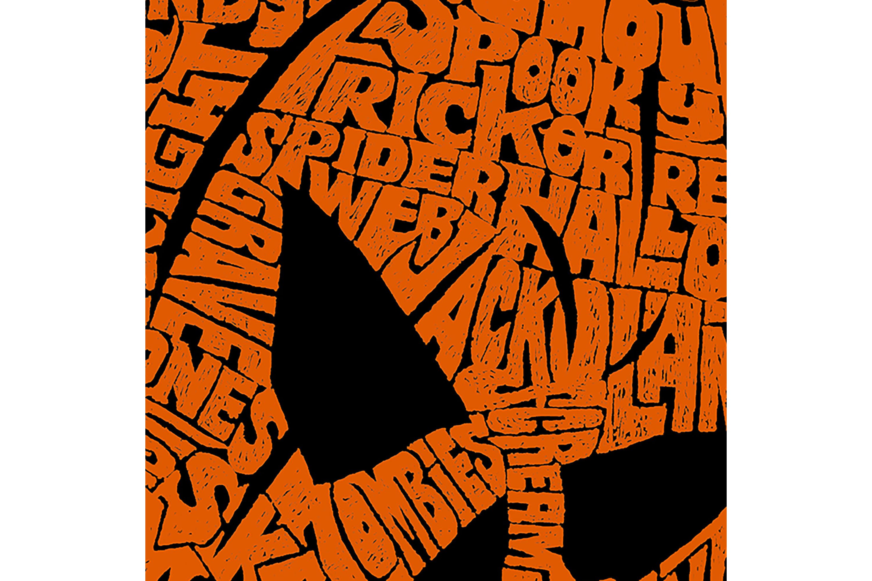 Evil Pumpkin - Womens Word Art Long Sleeve T-Shirt