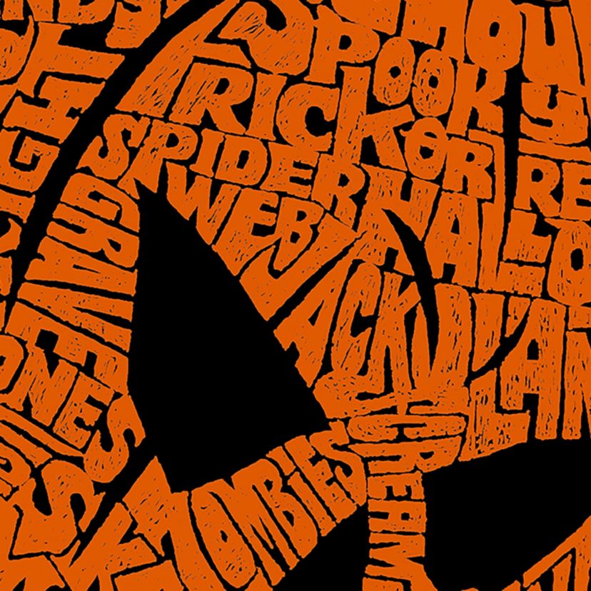 Evil Pumpkin - Womens Word Art Long Sleeve T-Shirt