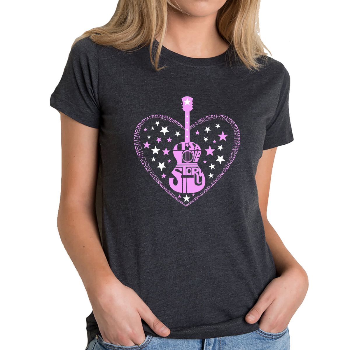 Its A Love Story - Womens Premium Blend Word Art T-Shirt