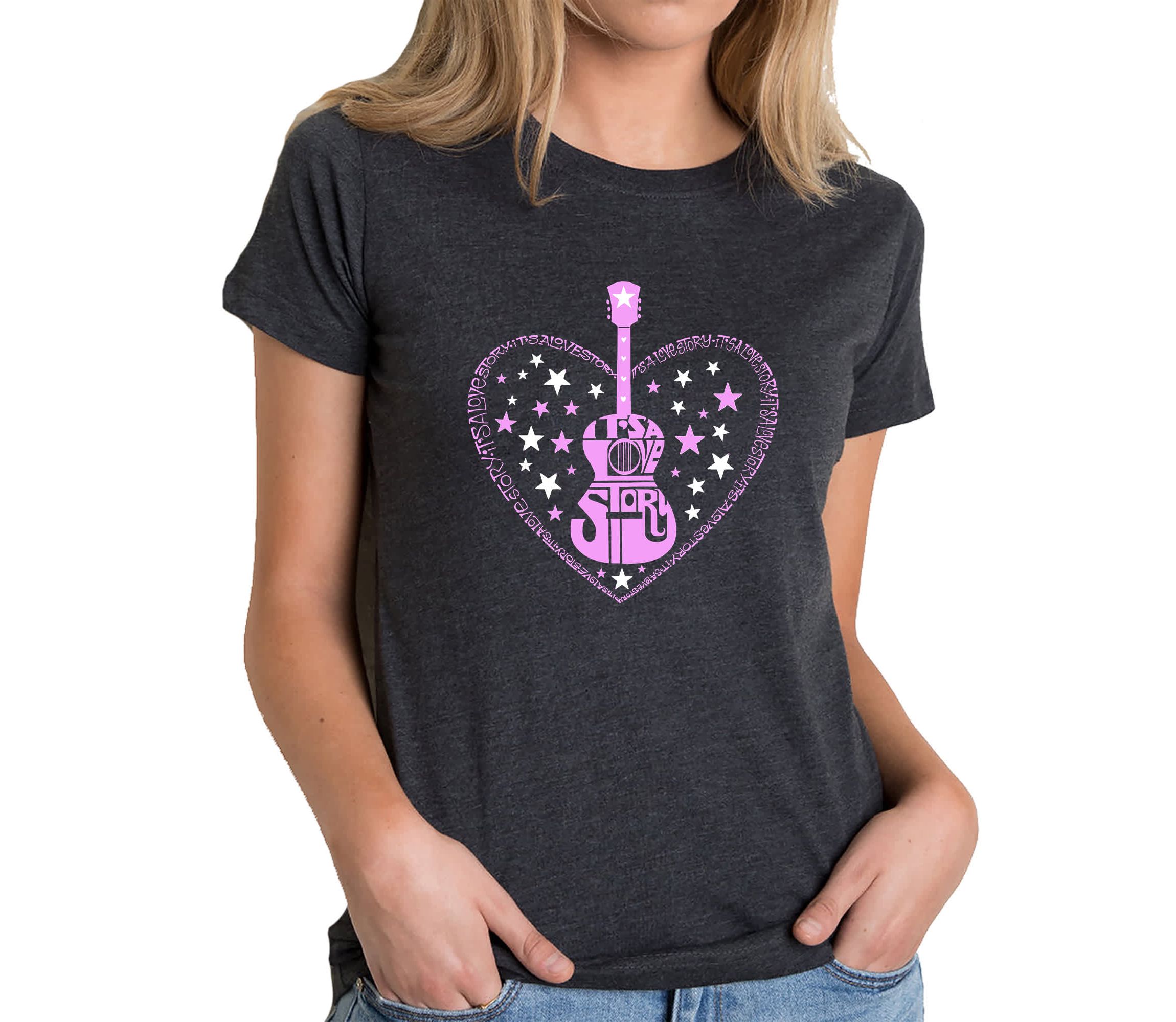 Its A Love Story - Womens Premium Blend Word Art T-Shirt