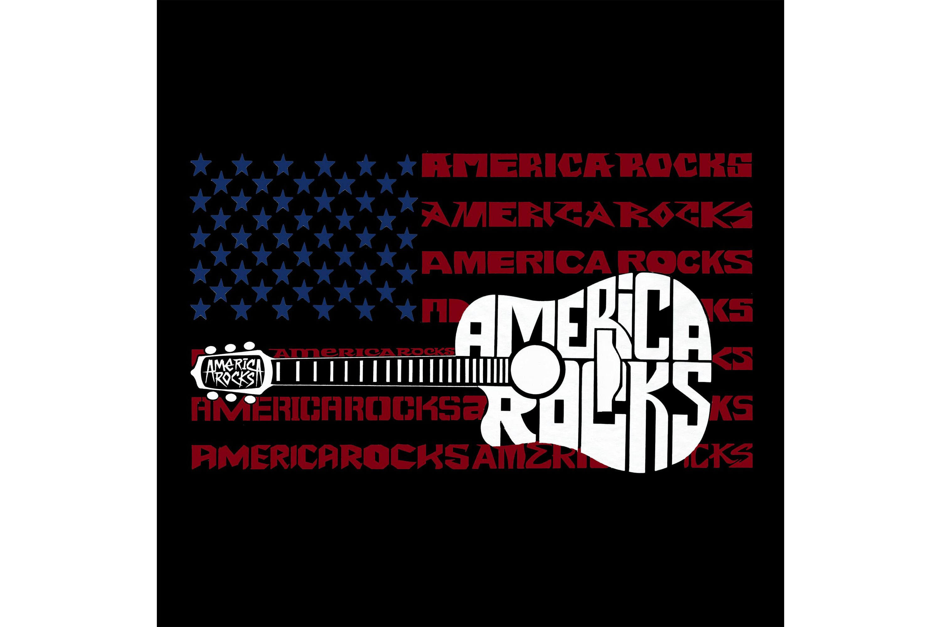America Rocks - Womens Word Art T-Shirt