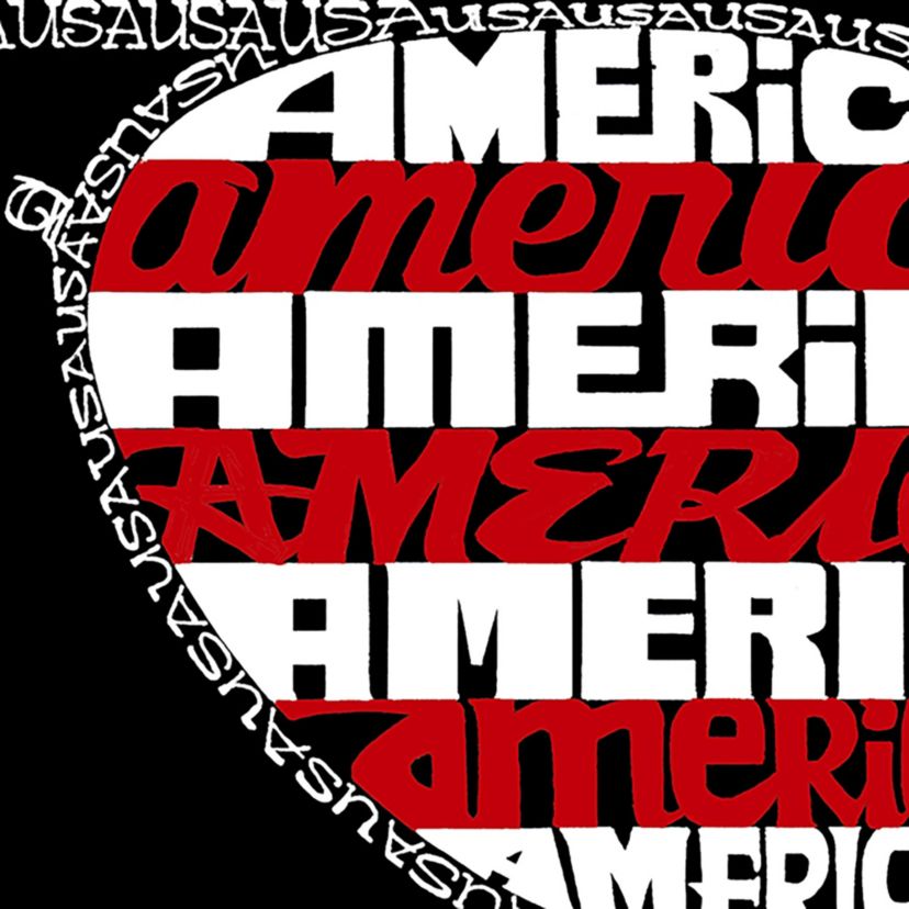 Americana Sunglasses - Womens Word Art Hooded Sweatshirt