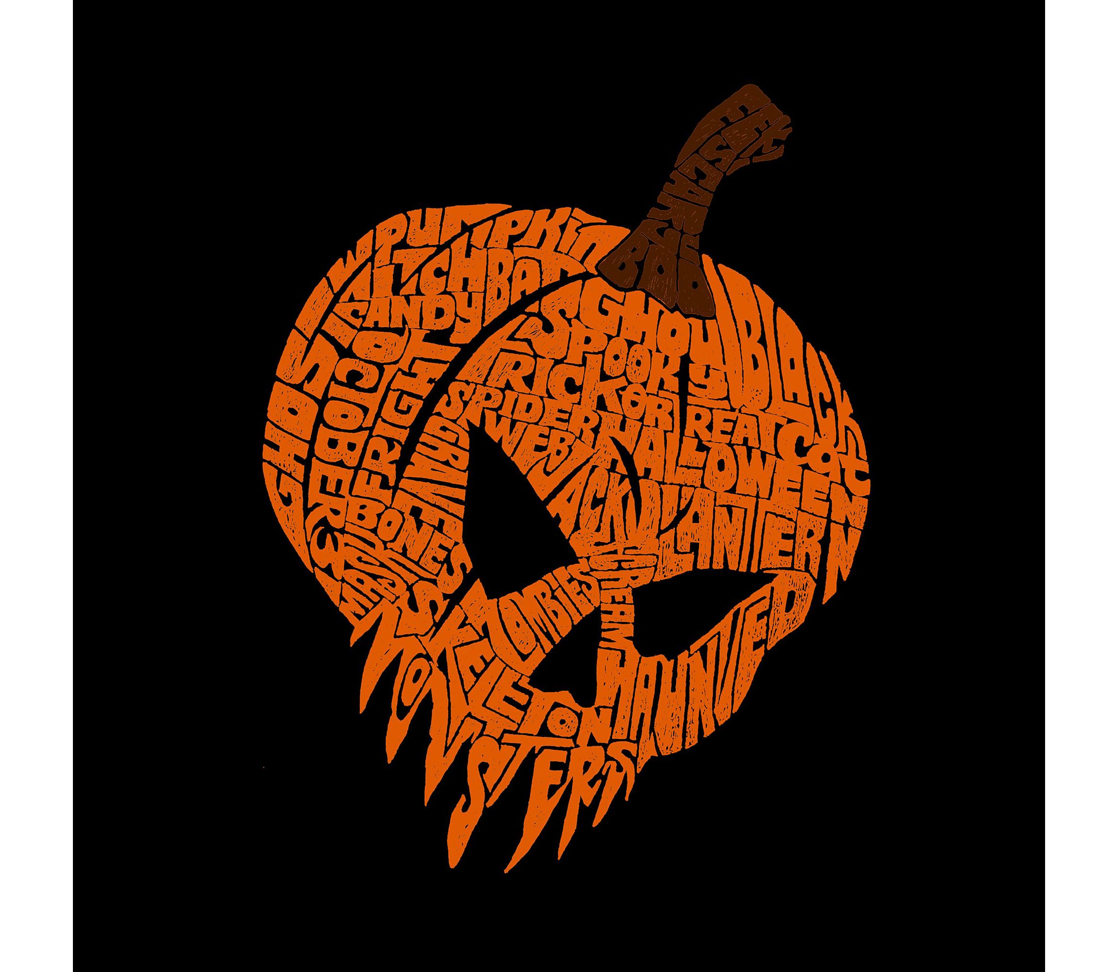 Evil Pumpkin - Womens Word Art Hooded Sweatshirt