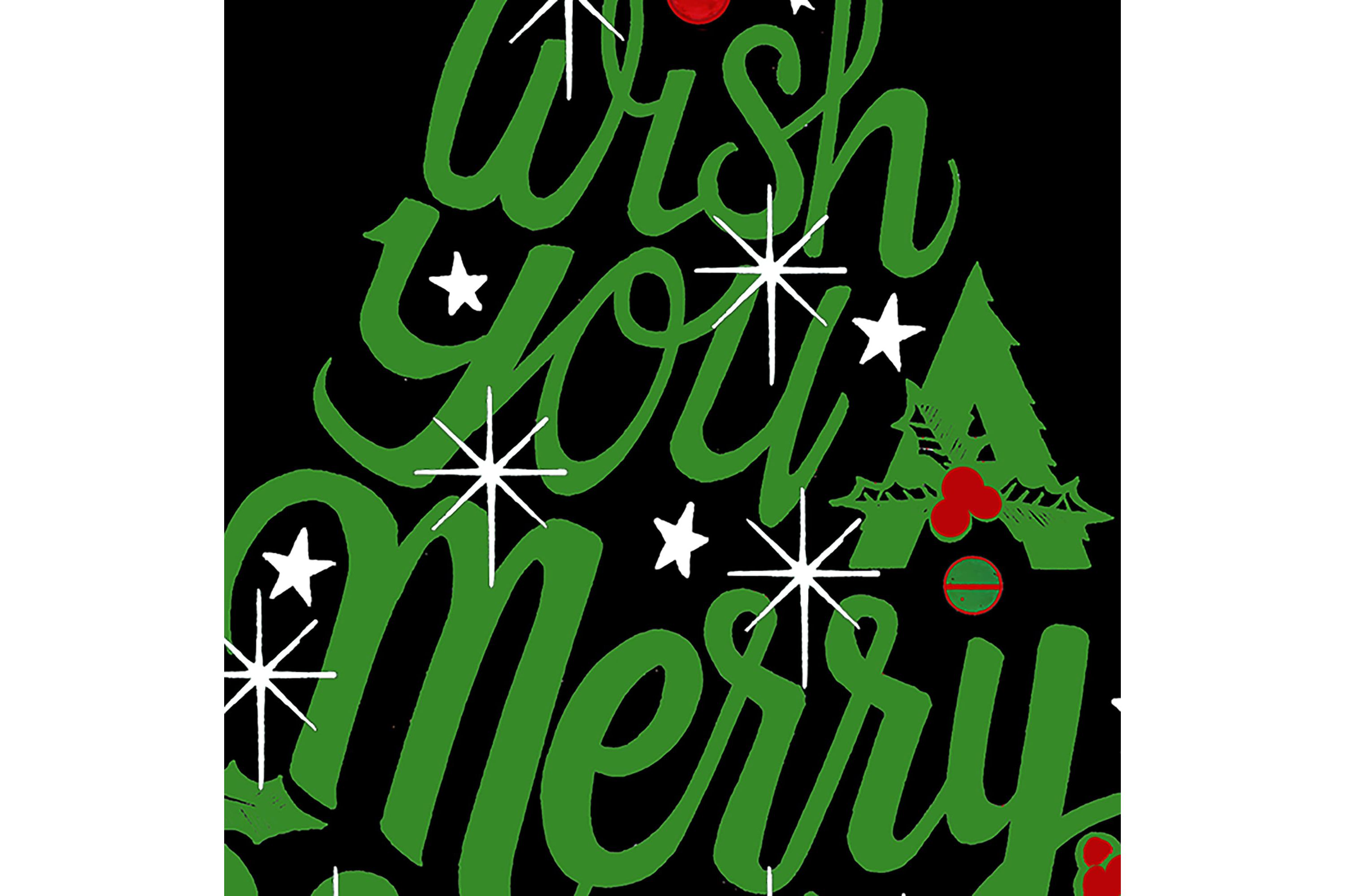 We Wish You A Merry Christmas - Womens Word Art T-Shirt