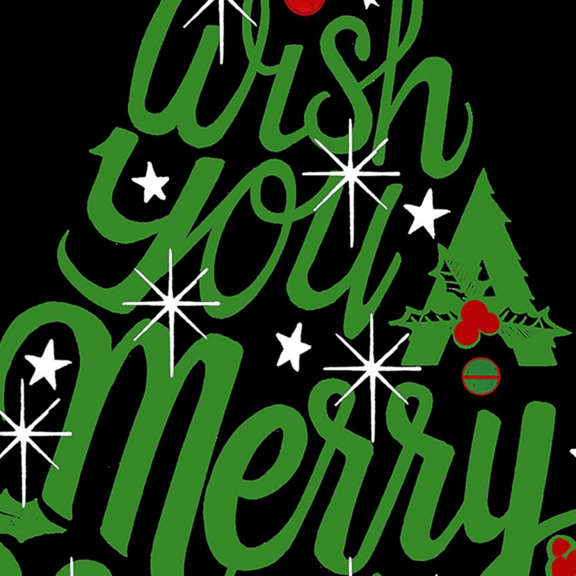 We Wish You A Merry Christmas - Womens Word Art T-Shirt