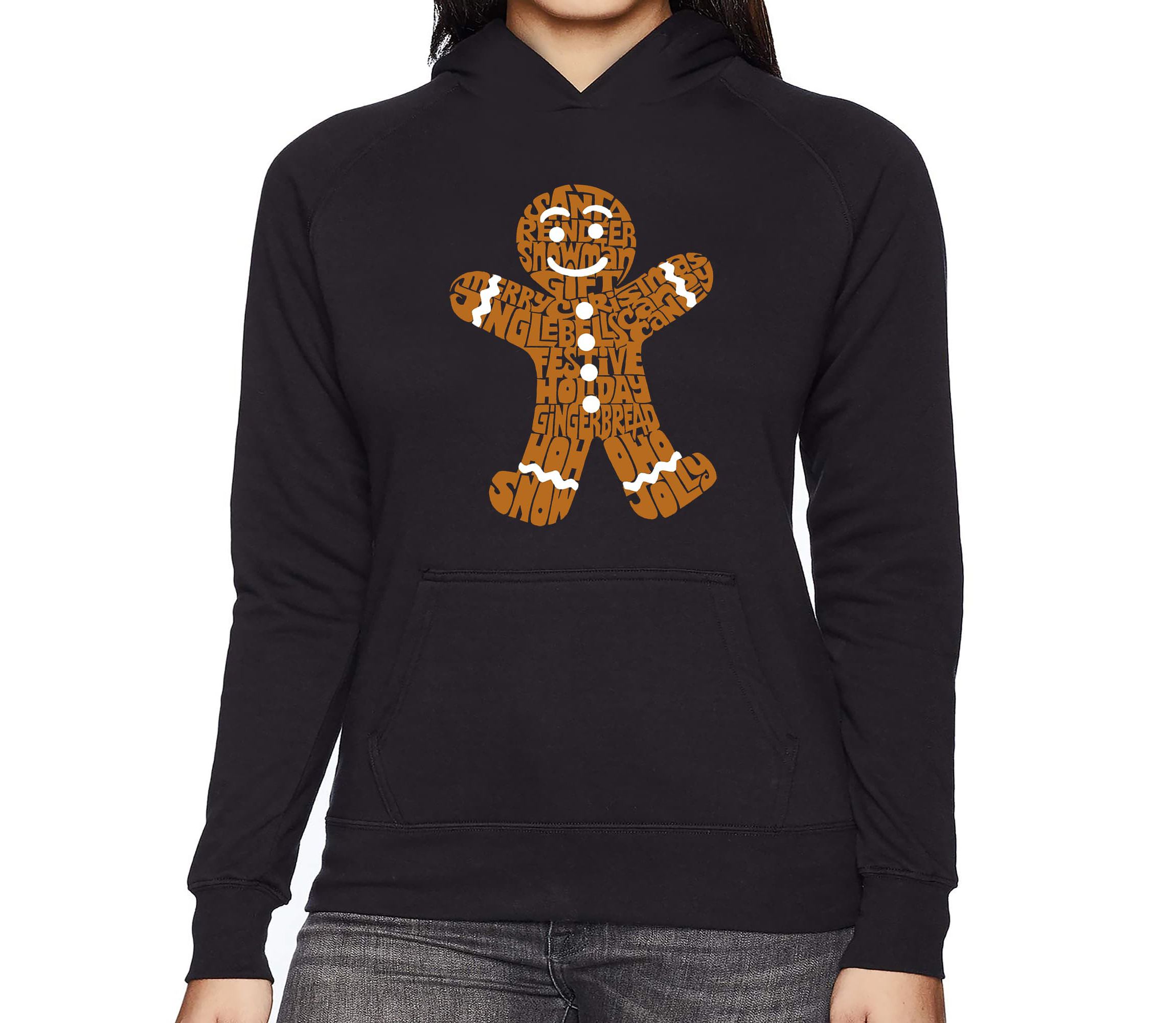 Gingerbread - Womens Word Art Hooded Sweatshirt