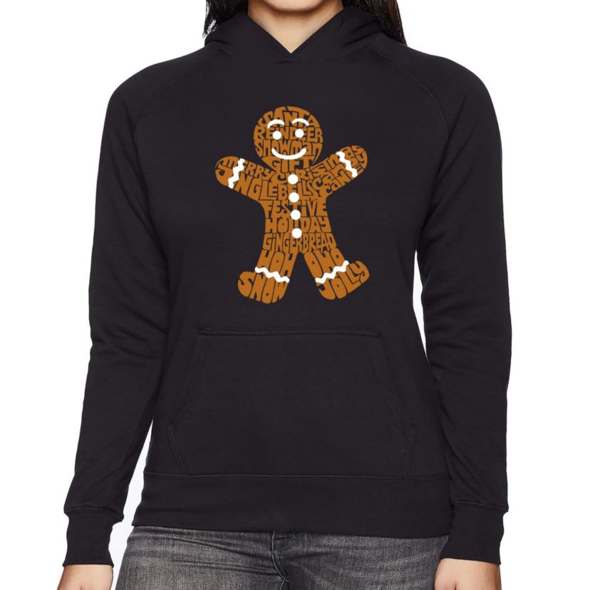 Gingerbread - Womens Word Art Hooded Sweatshirt