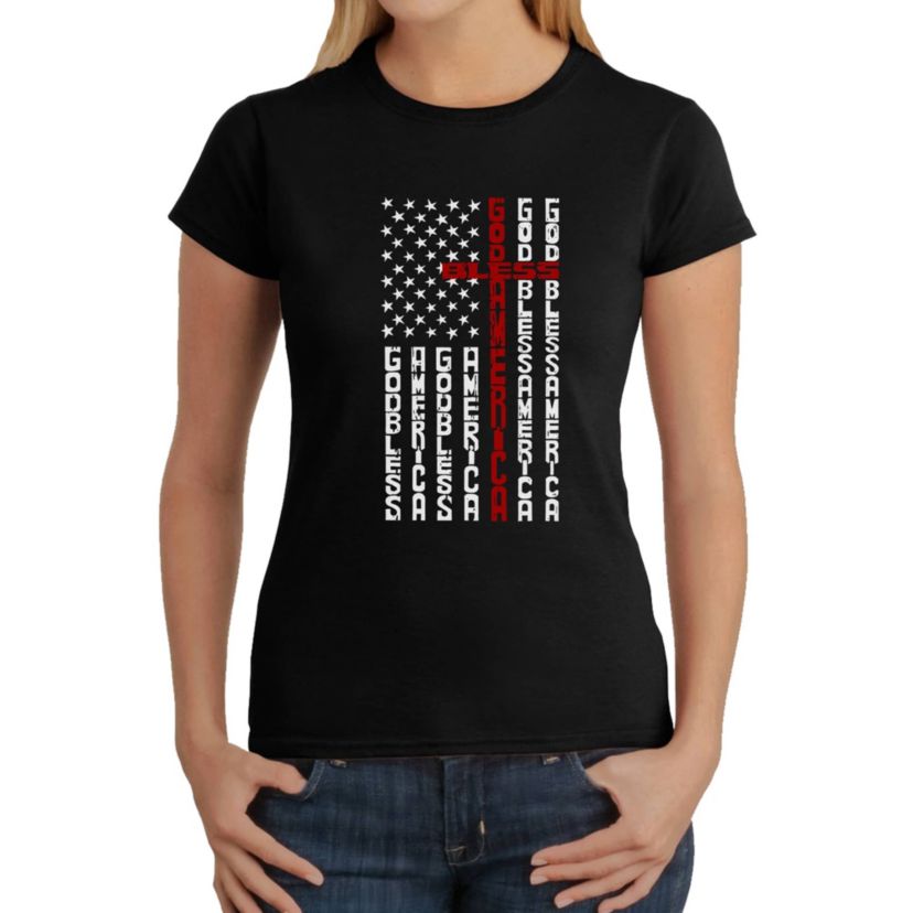Cross Flag - Womens Word Art T-Shirt