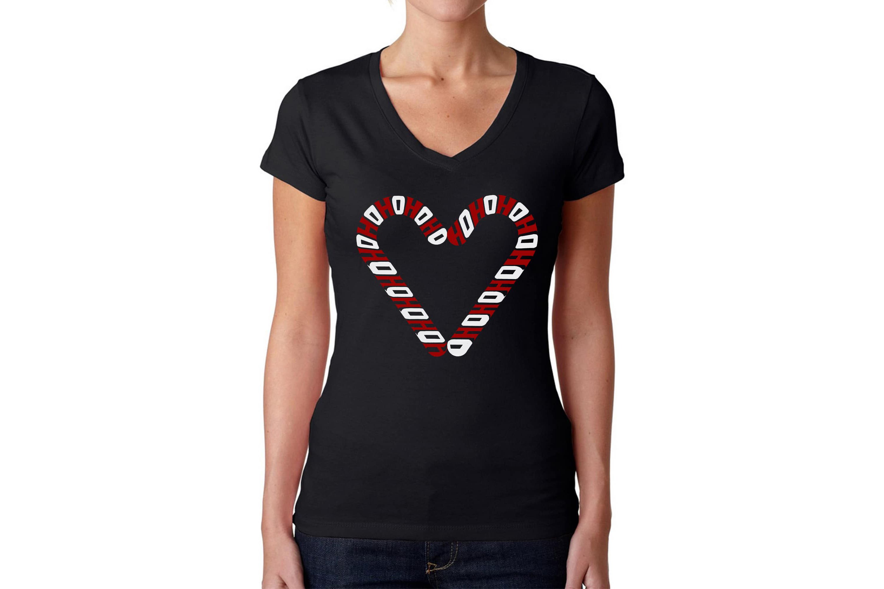 Candy Canes - Womens Word Art V-Neck T-Shirt