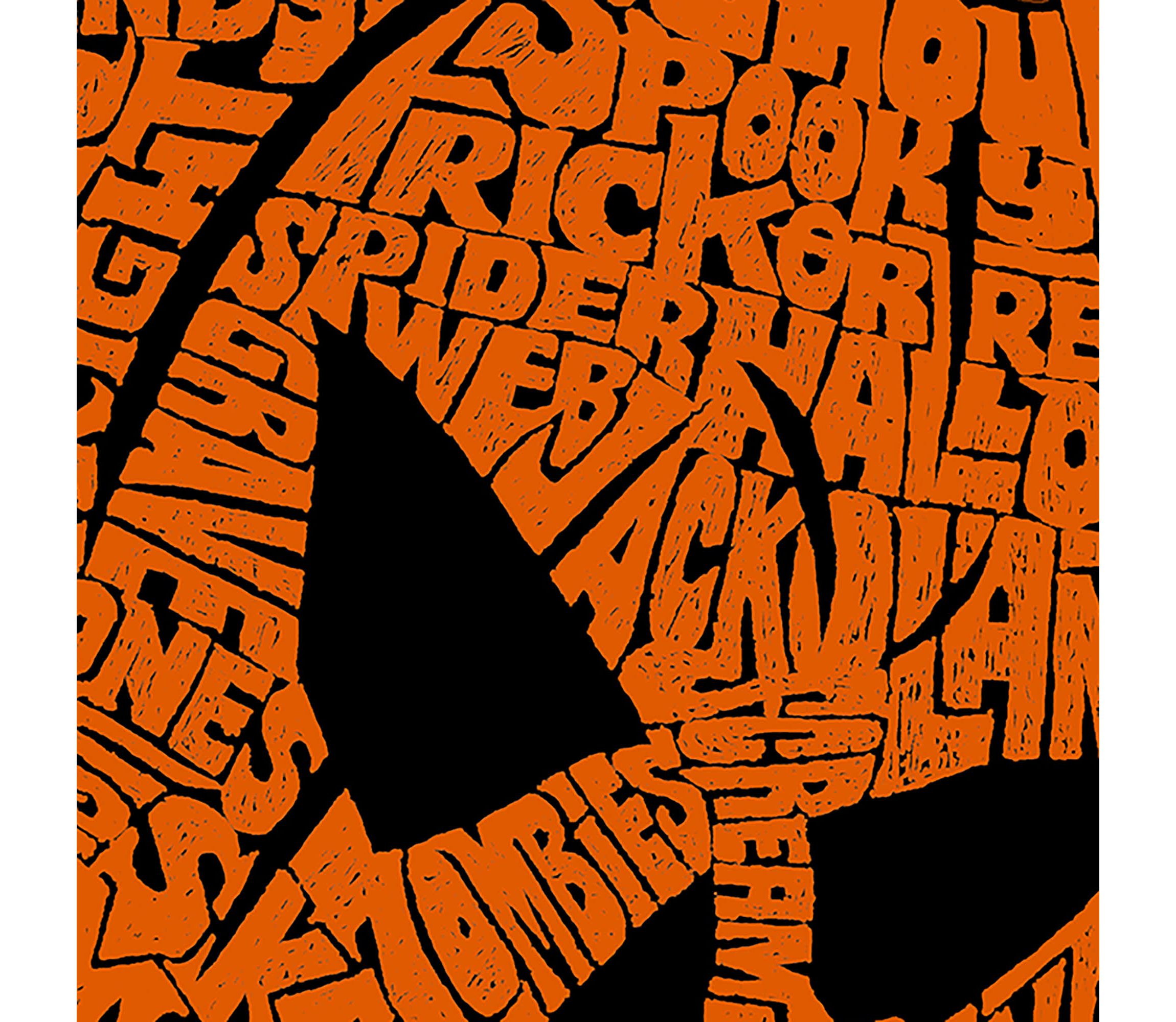 Evil Pumpkin - Womens Word Art Crewneck Sweatshirt