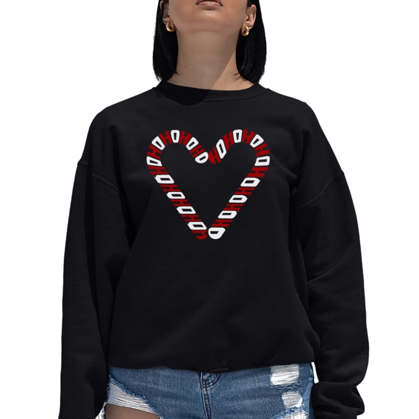 Candy Canes - Womens Word Art Crewneck Sweatshirt