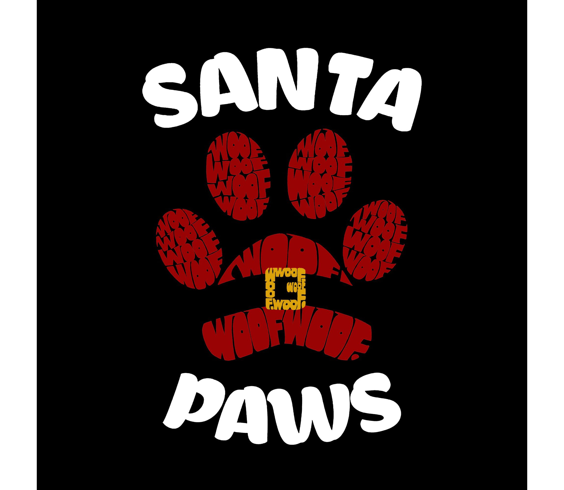 Santa Paws - Womens Word Art Crewneck Sweatshirt
