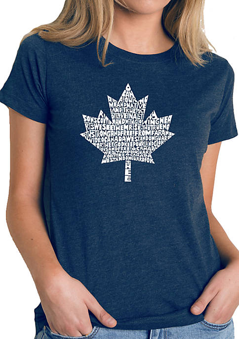 Premium Blend Word Art T-Shirt - Canadian National Anthem