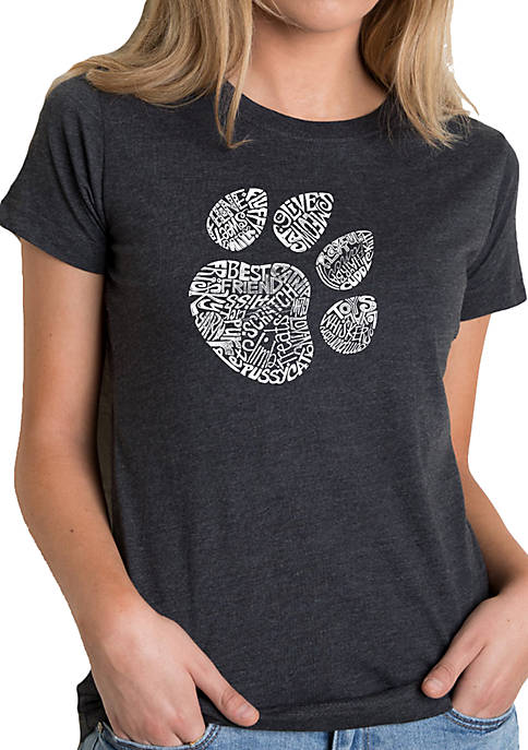 Premium Blend Word Art T-Shirt - Cat Paw