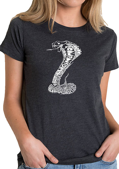 Premium Blend Word Art T-Shirt - Types of Snakes
