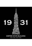 Womens Premium Blend Word Art Graphic T-Shirt - Empire State Building
