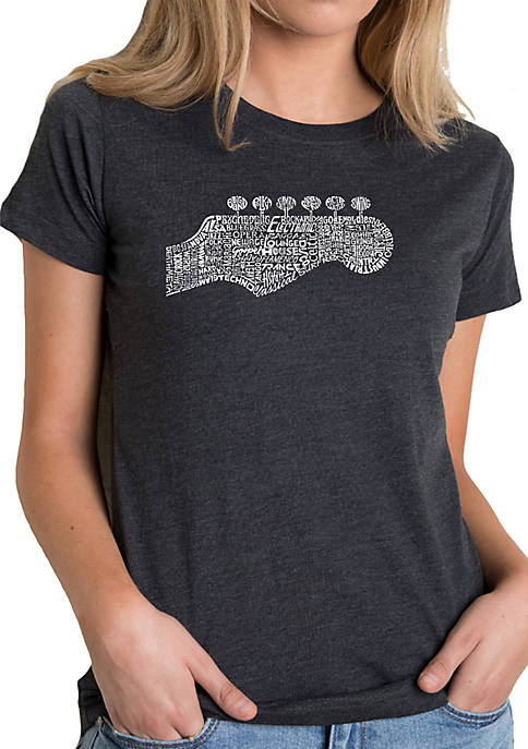 Premium Blend Word Art T-Shirt - Guitar Head
