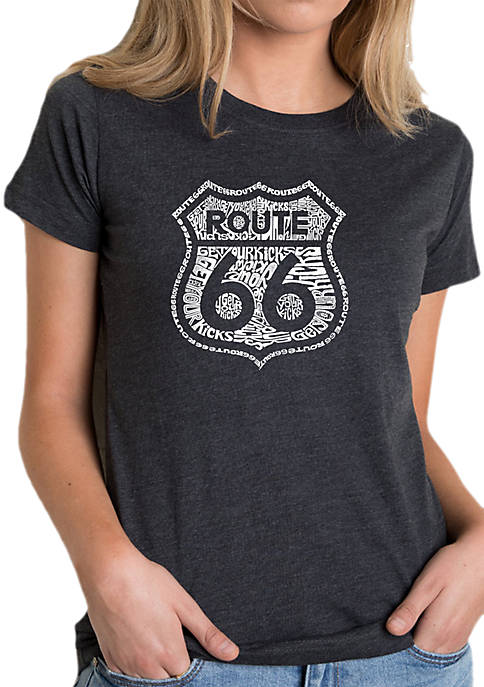Premium Blend Word Art T-Shirt - Get Your Kicks on Route 66