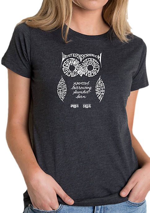 Word Art T-shirt- Owl