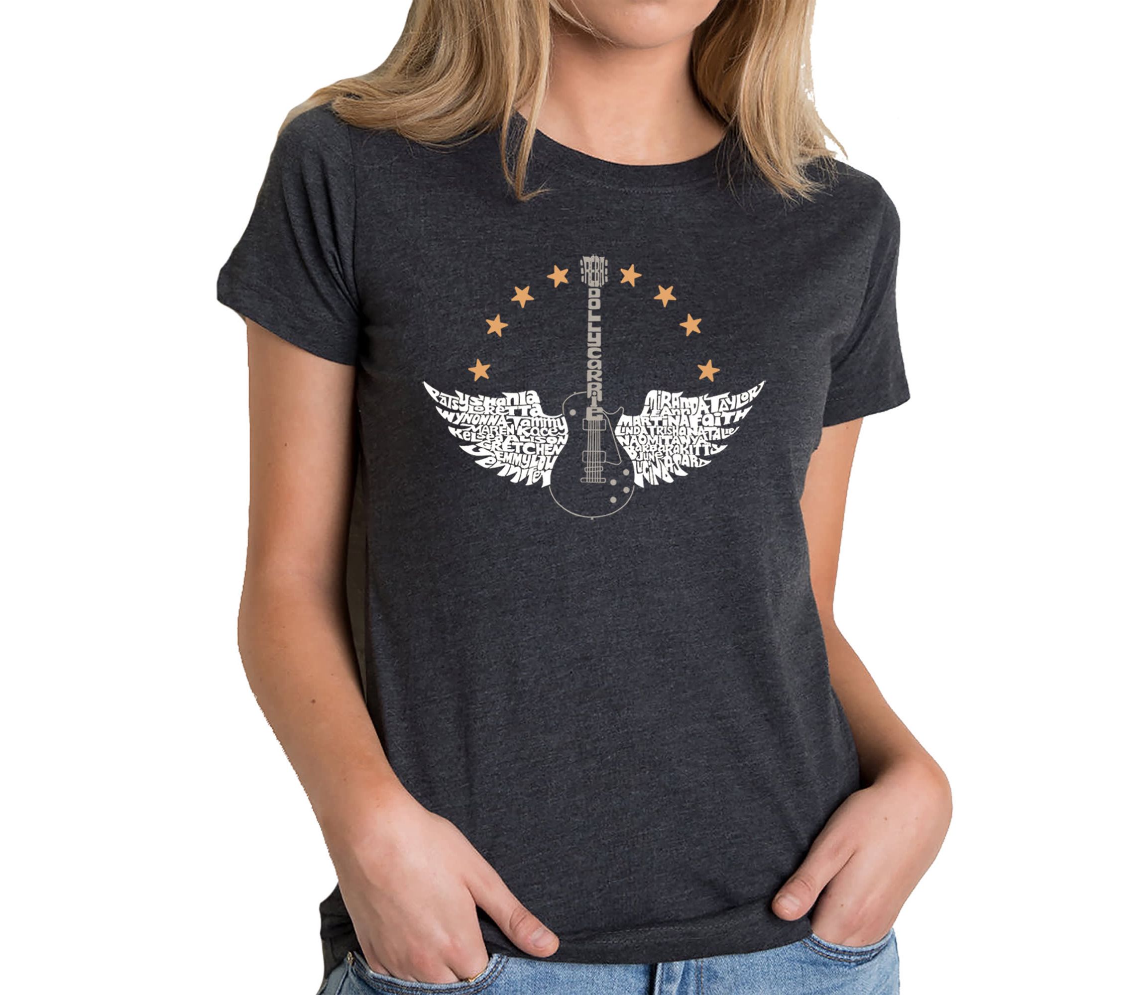 Country Female Singers - Womens Premium Blend Word Art T-Shirt