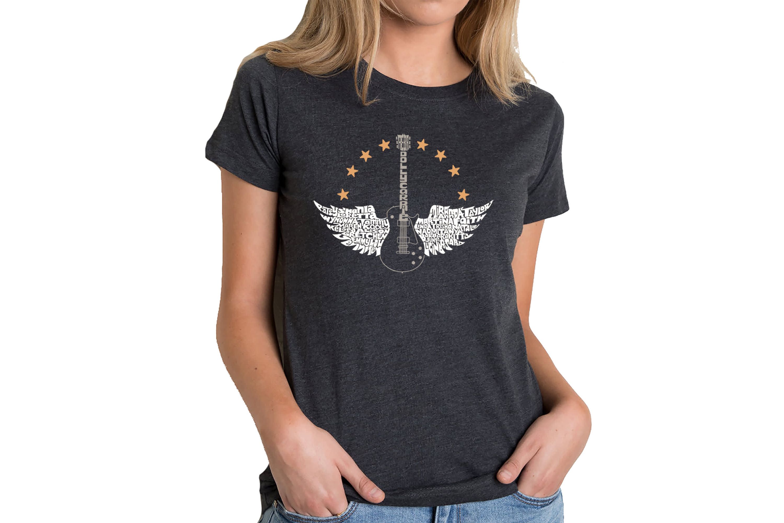 Country Female Singers - Womens Premium Blend Word Art T-Shirt