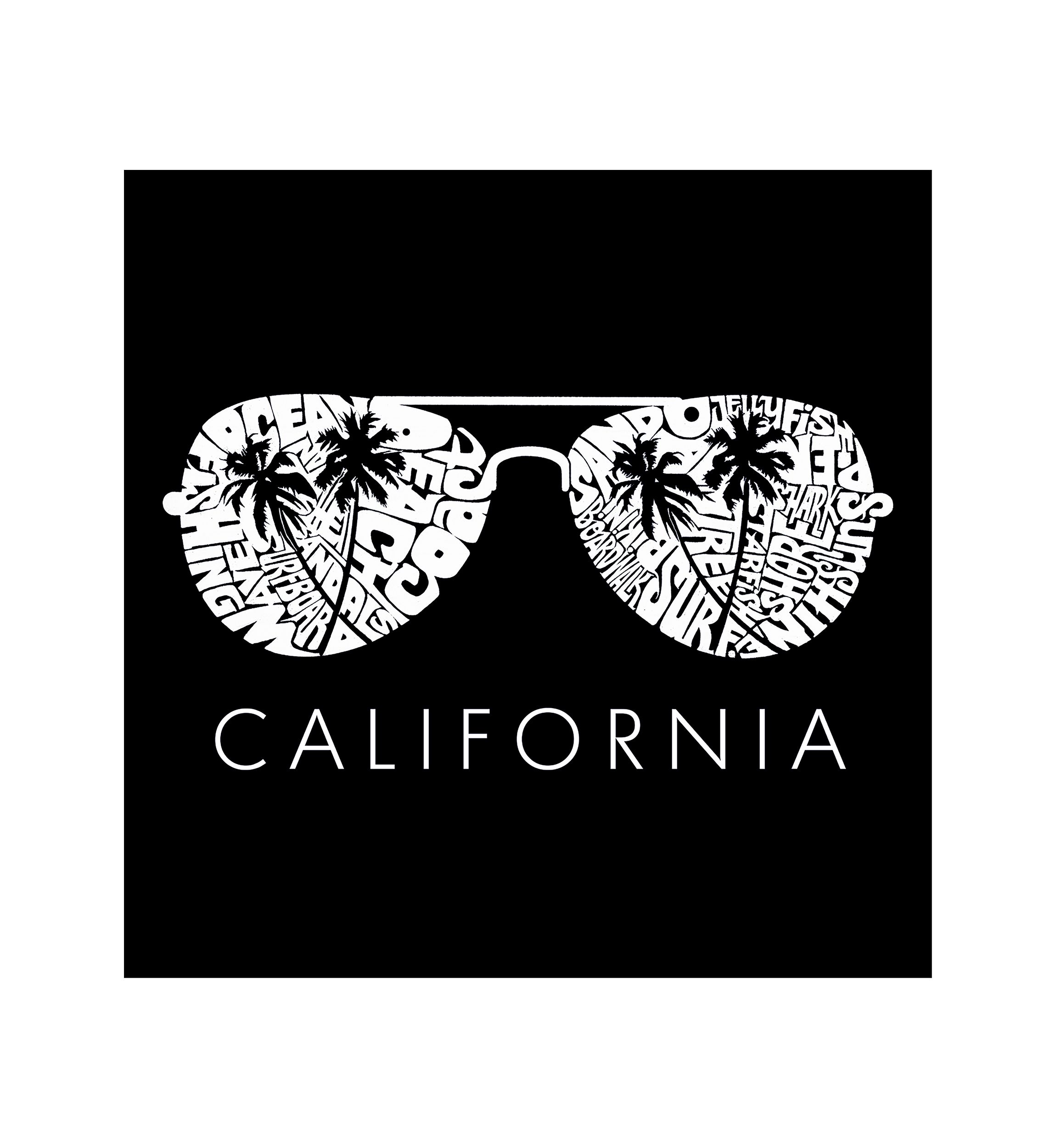 Womens Premium Blend Word Art Graphic T-Shirt - California Shades