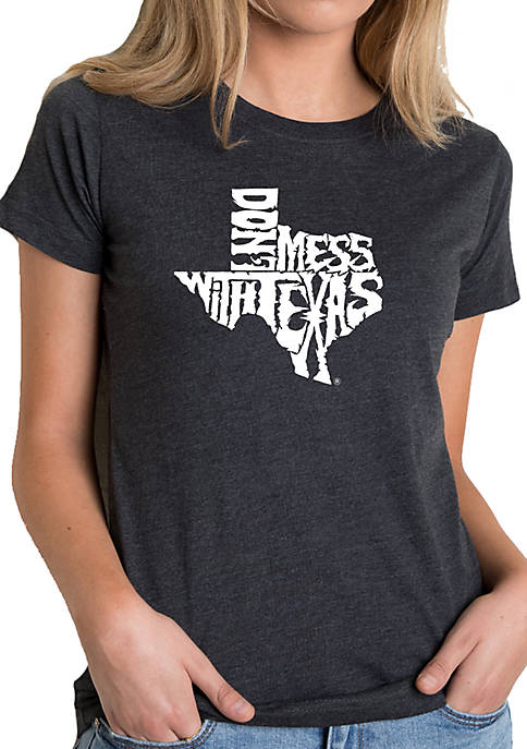 Womens Premium Blend Word Art T-Shirt- Dont Mess with Texas