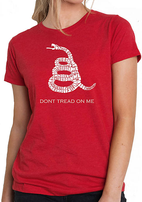 Womens Premium Blend Word Art T-Shirt- Dont Tread On Me