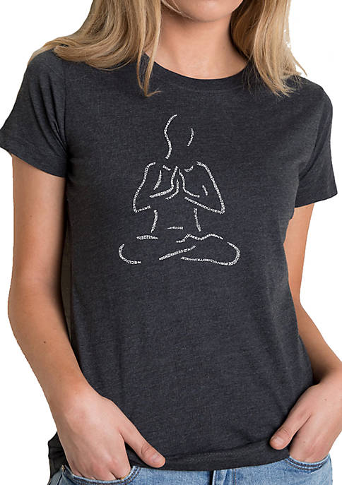 Premium Blend Word Art T-Shirt - Yoga Poses
