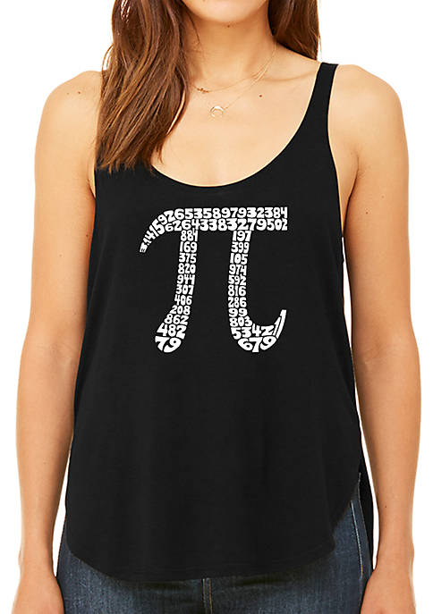 Premium Word Art Flowy Tank Top - The First 100 Digits of Pi