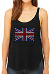 Womens Premium Word Art Flowy Graphic Tank Top - God Save The Queen