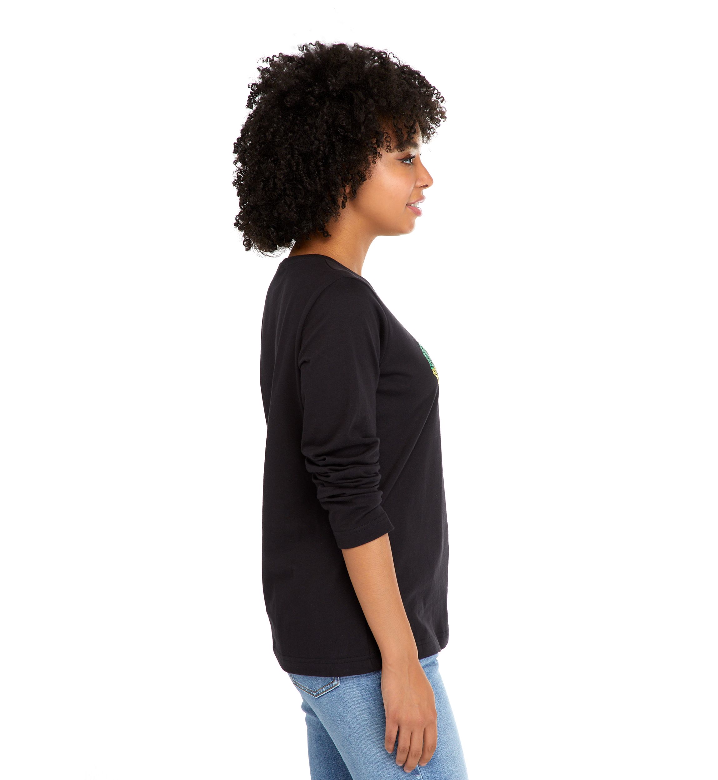 Womens Word Art Long Sleeve T-Shirt - Countries in Africa