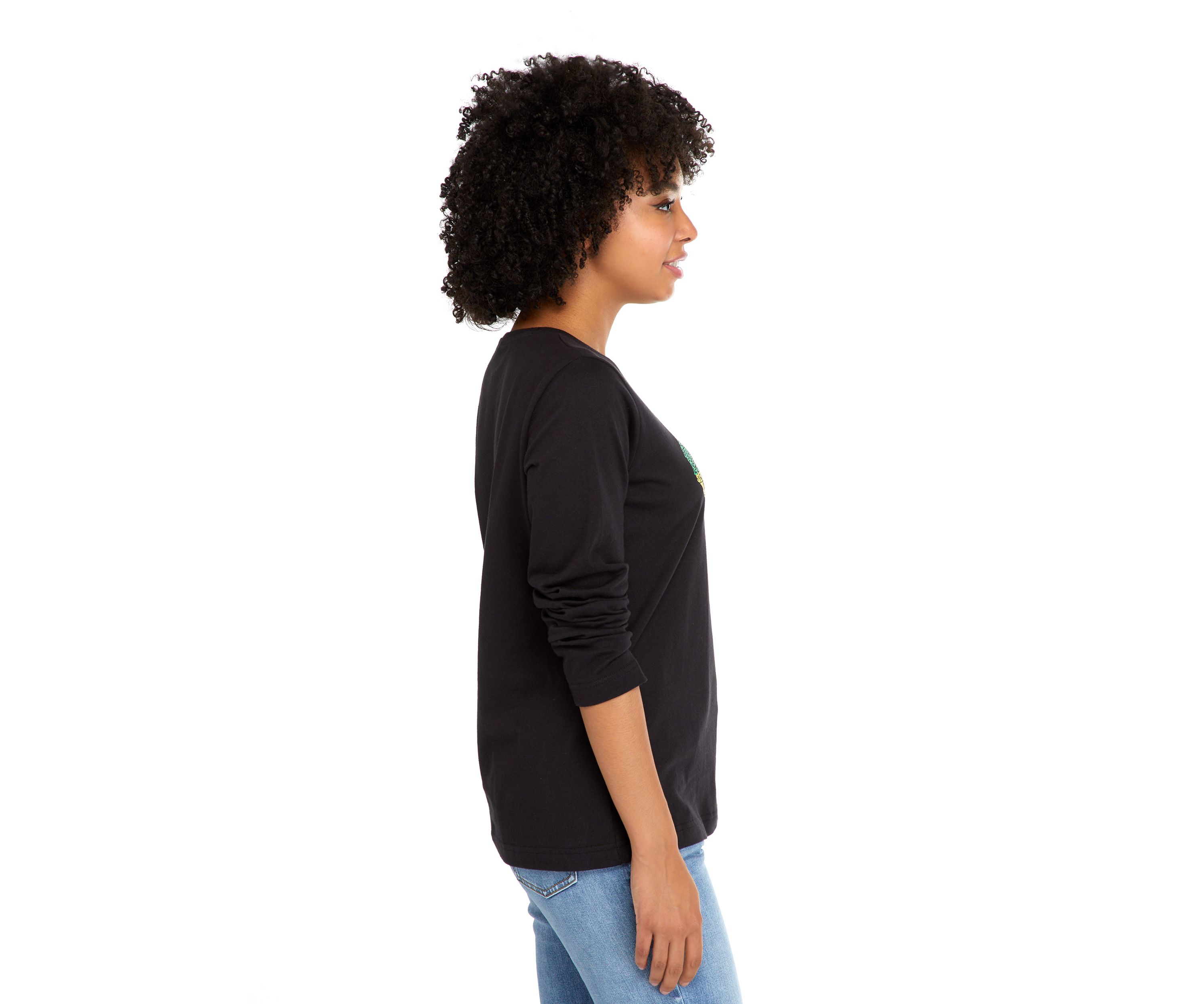 Womens Word Art Long Sleeve T-Shirt - Countries in Africa