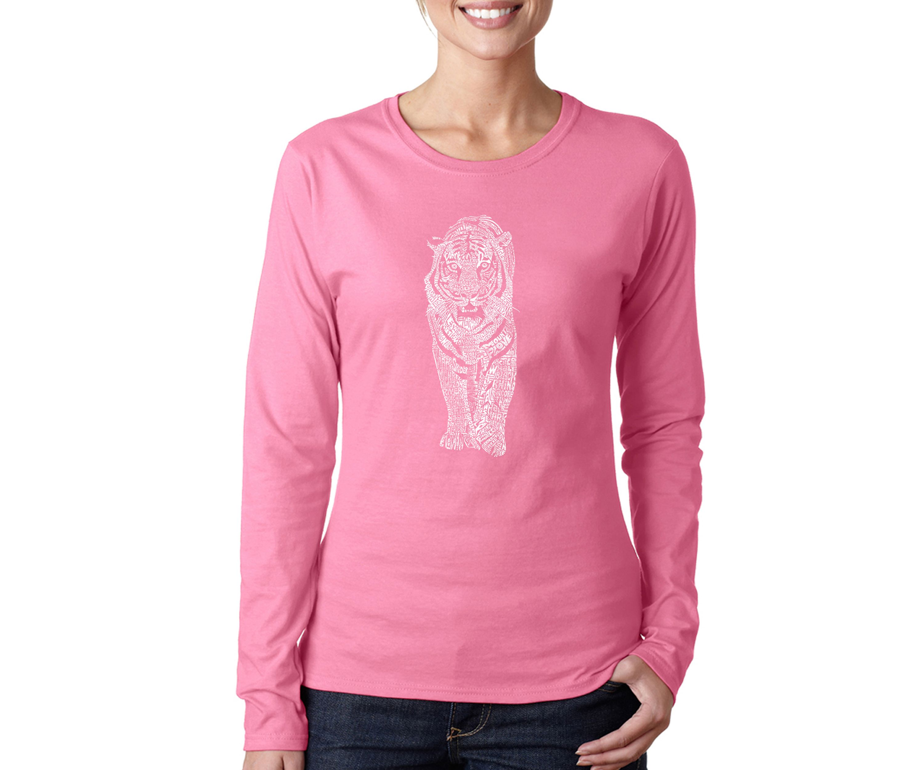 Word Art Long Sleeve T-Shirt - Tiger