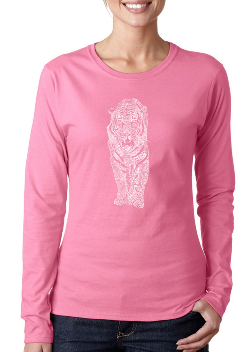 Word Art Long Sleeve T-Shirt - Tiger