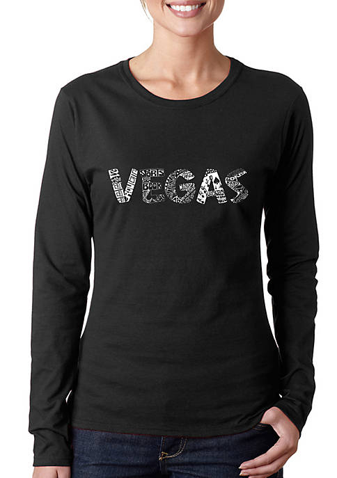 Word Art Long Sleeve T-Shirt - Vegas