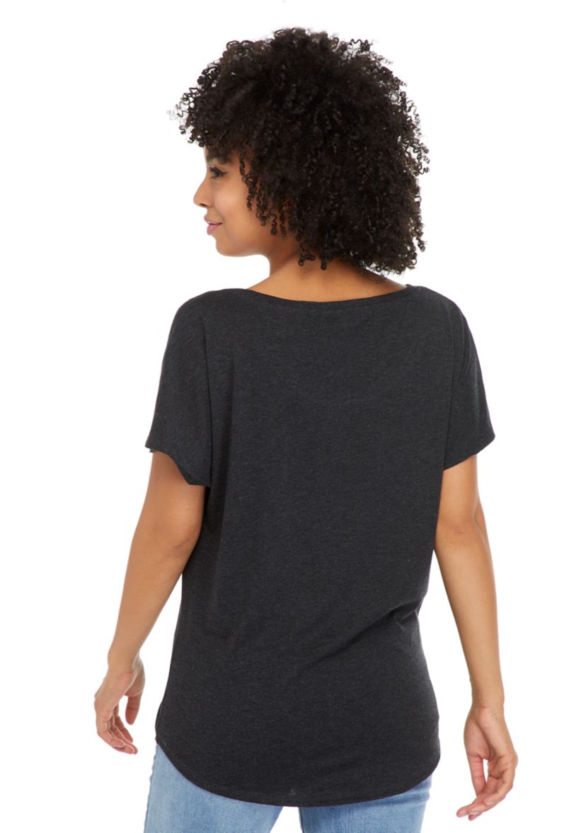 Womens Loose Fit Dolman Cut Word Art Graphic Shirt - Countries in Africa