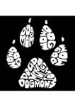 Womens Loose Fit Dolman Cut Word Art Graphic Shirt - Dog Mom