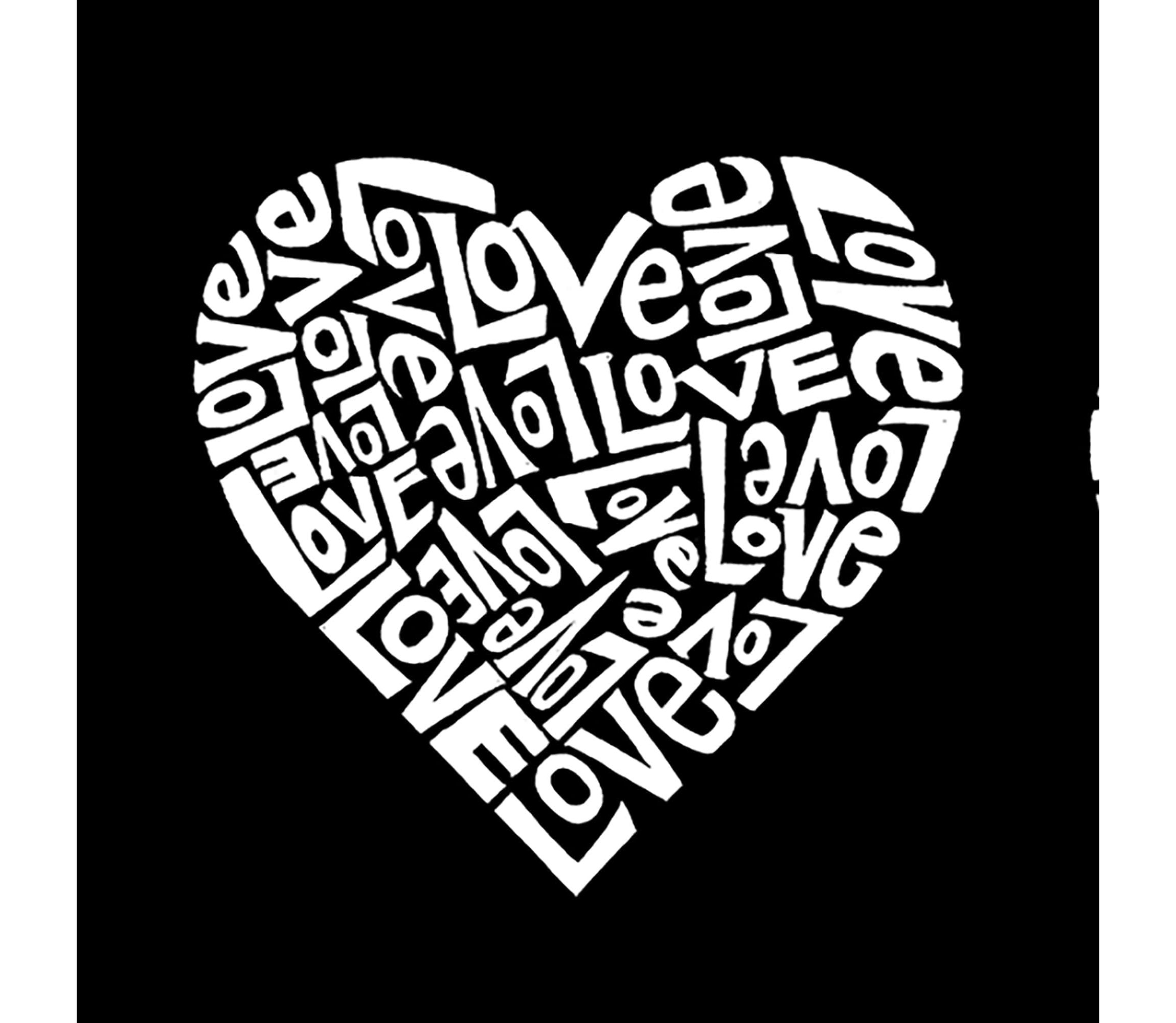 Womens Plus Size Word Art V-Neck - Peace Love Cats