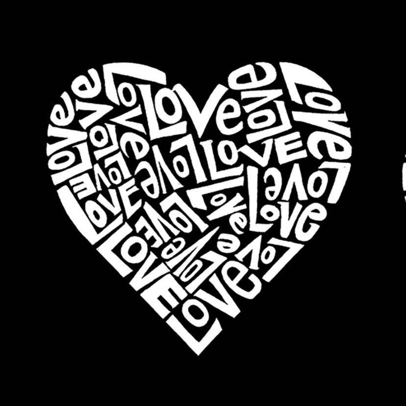 Womens Plus Size Word Art V-Neck - Peace Love Cats