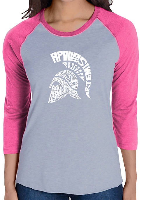 Raglan Baseball Word Art T-Shirt - Spartan