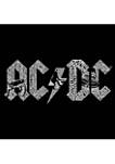 Womens Word Art V-Neck Graphic T-Shirt - ACDC