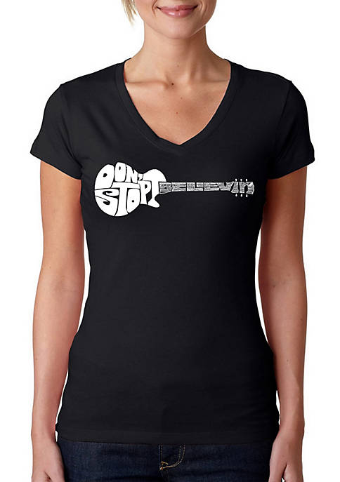Word Art T Shirt -- Dont Stop Believin