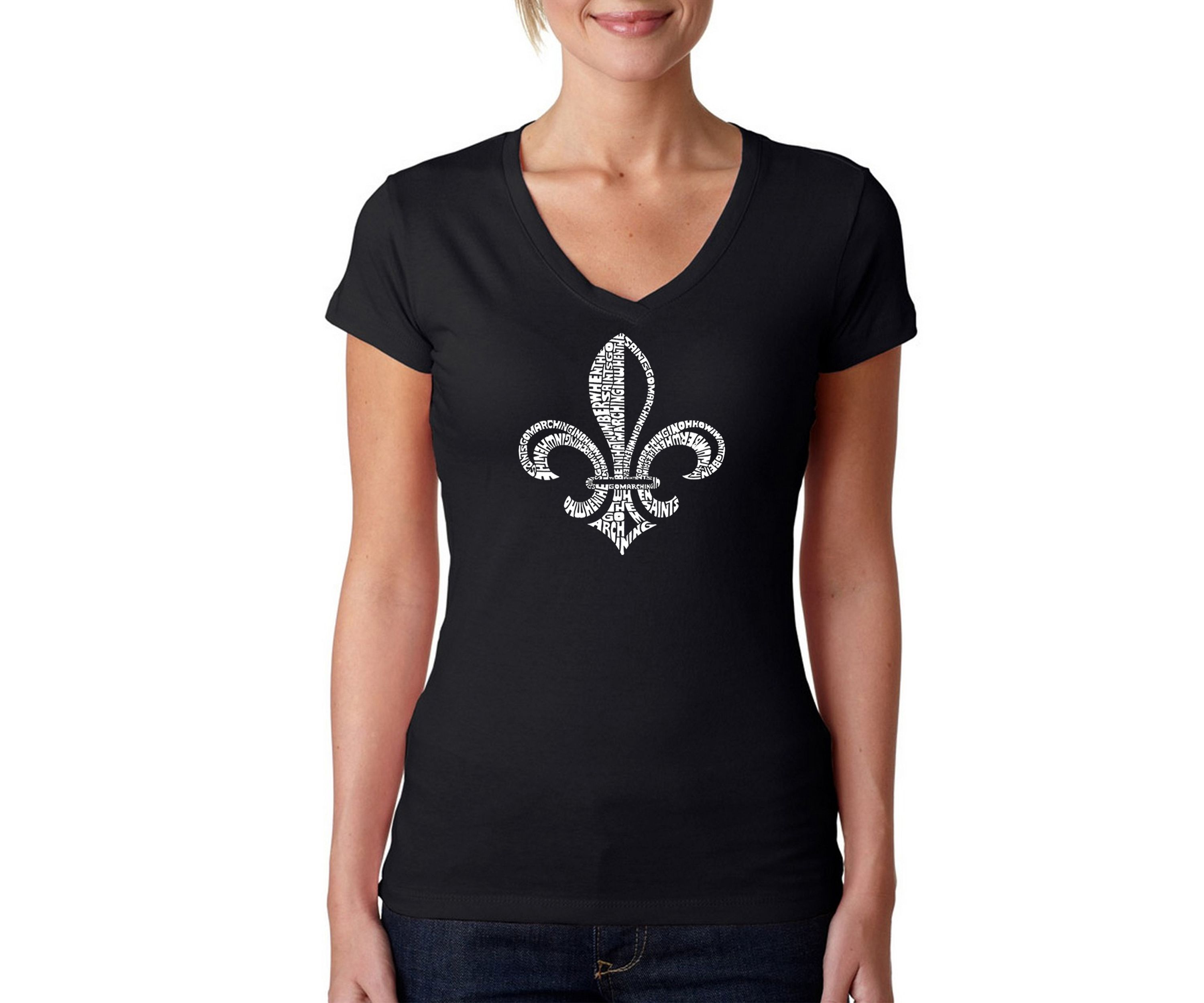 Word Art T Shirt – Lyrics To When The Saints Go Marching In