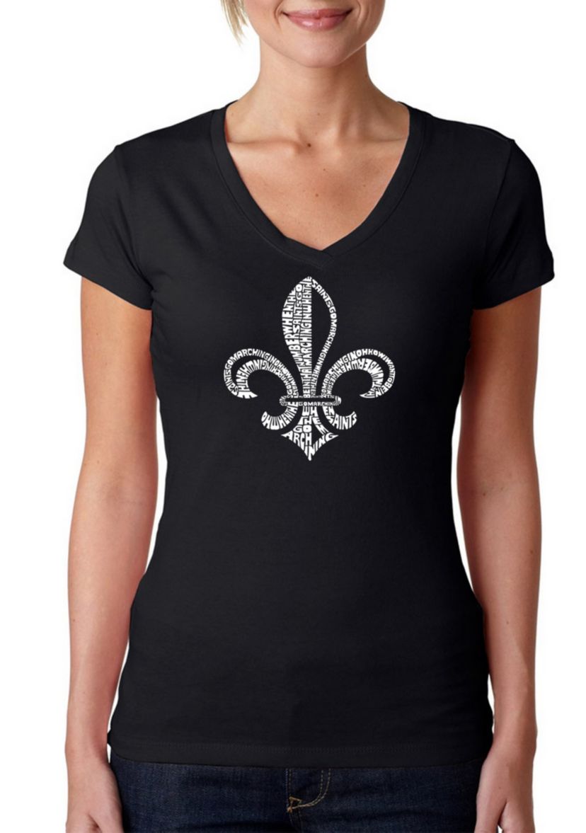 Word Art T Shirt – Lyrics To When The Saints Go Marching In