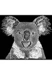 Womens Word Art V-Neck T-Shirt - Koala