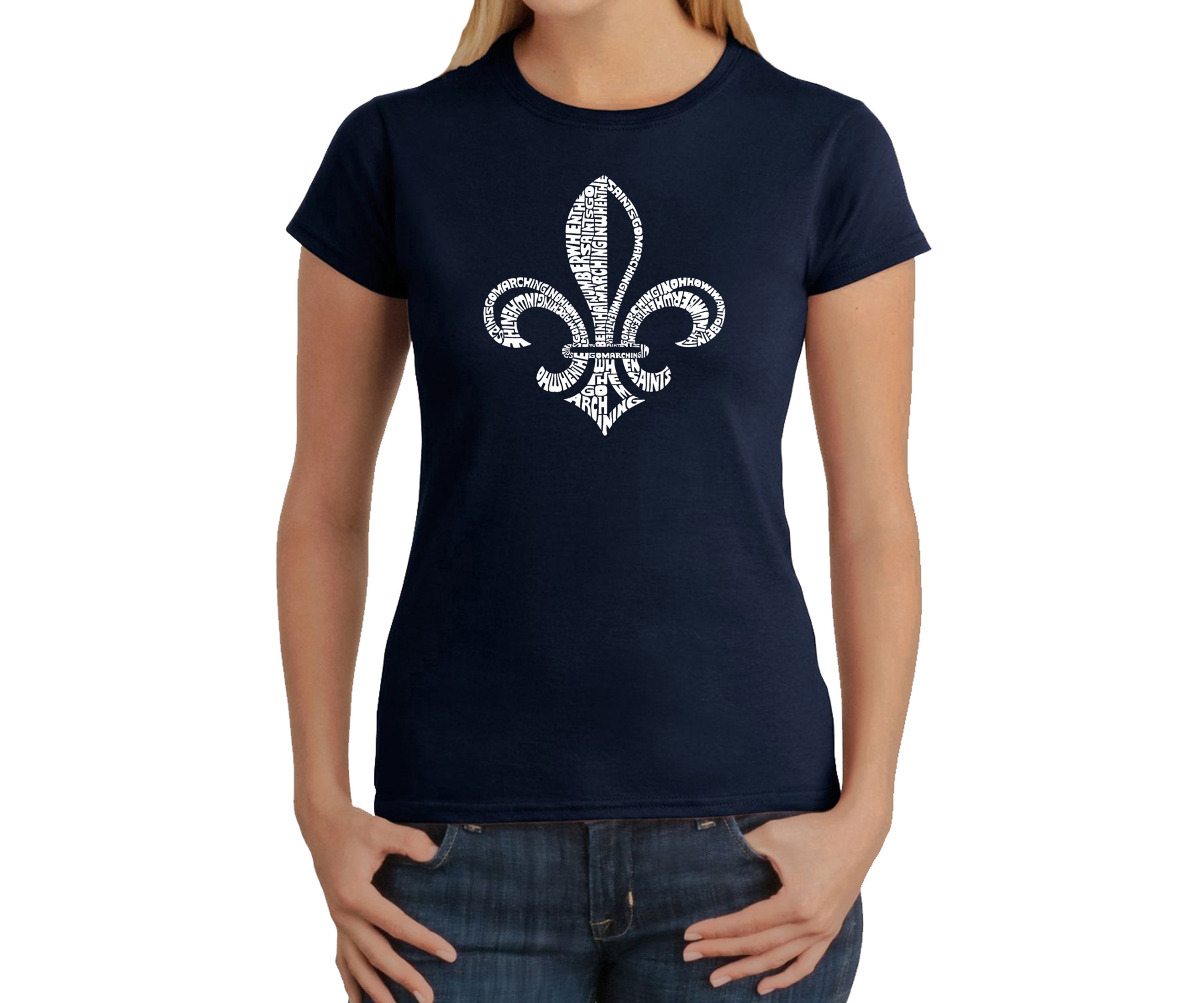 Word Art T Shirt – Lyrics To When The Saints Go Marching In