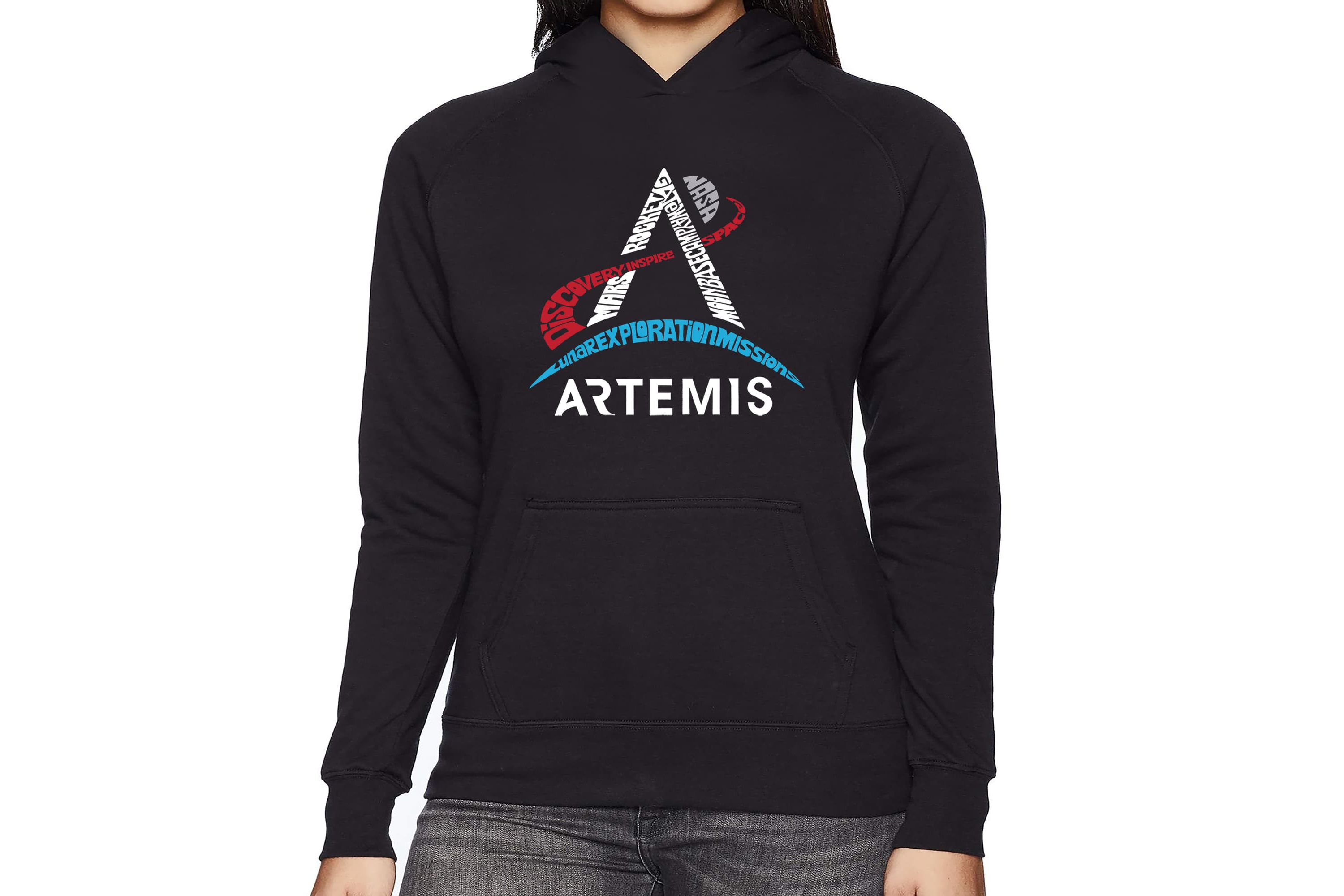NASA Artemis Logo - Womens Word Art Hooded Sweatshirt