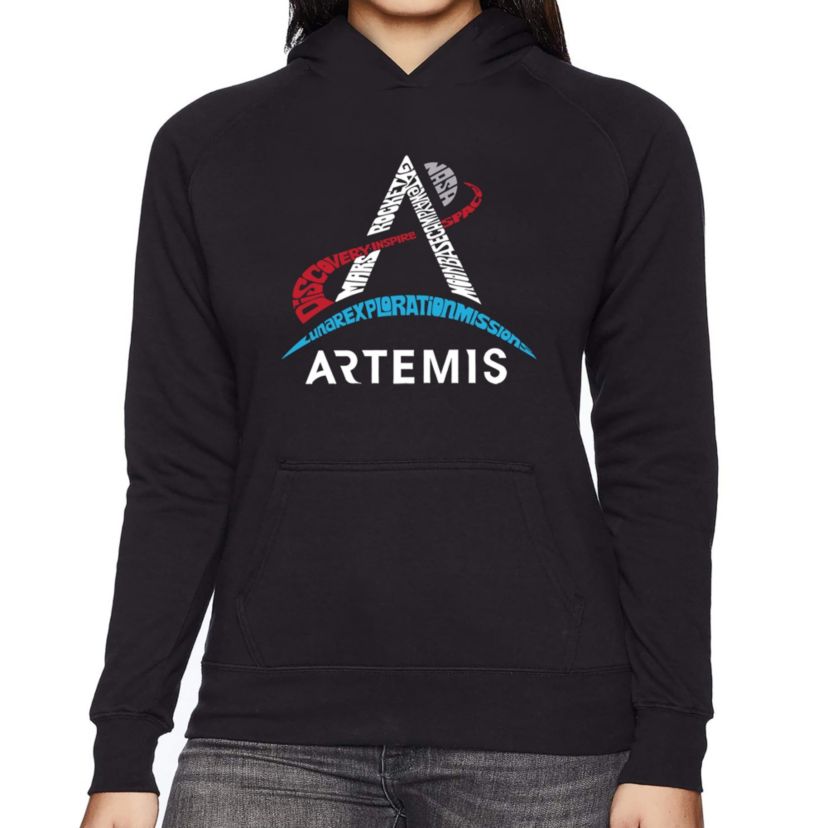 NASA Artemis Logo - Womens Word Art Hooded Sweatshirt